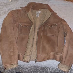 Calvin Klein Jeans faux shearling Moto jacket